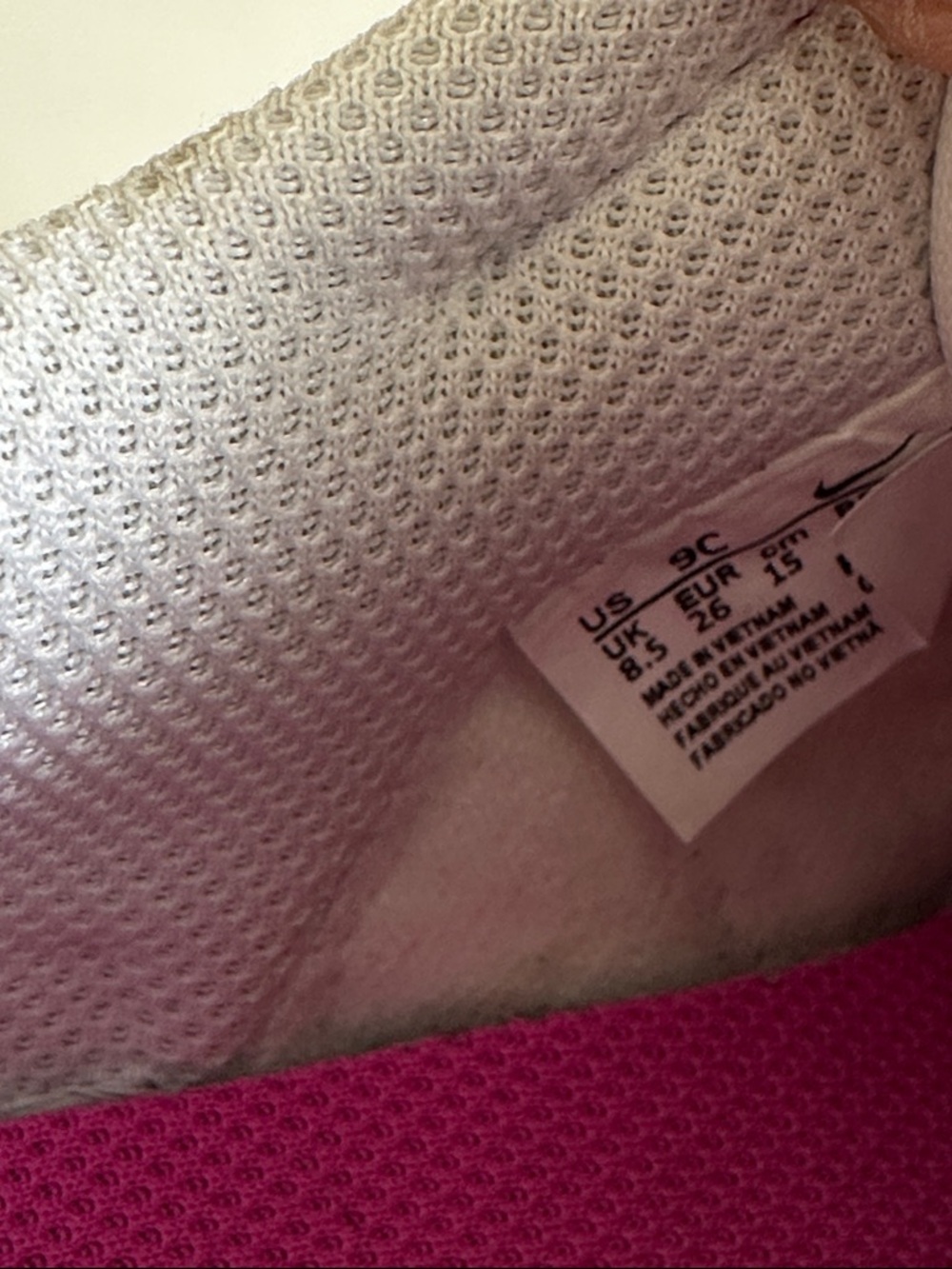 Nike Dunk Low Toddler White/Laser Fuchsia 9C - Picture 6 of 13